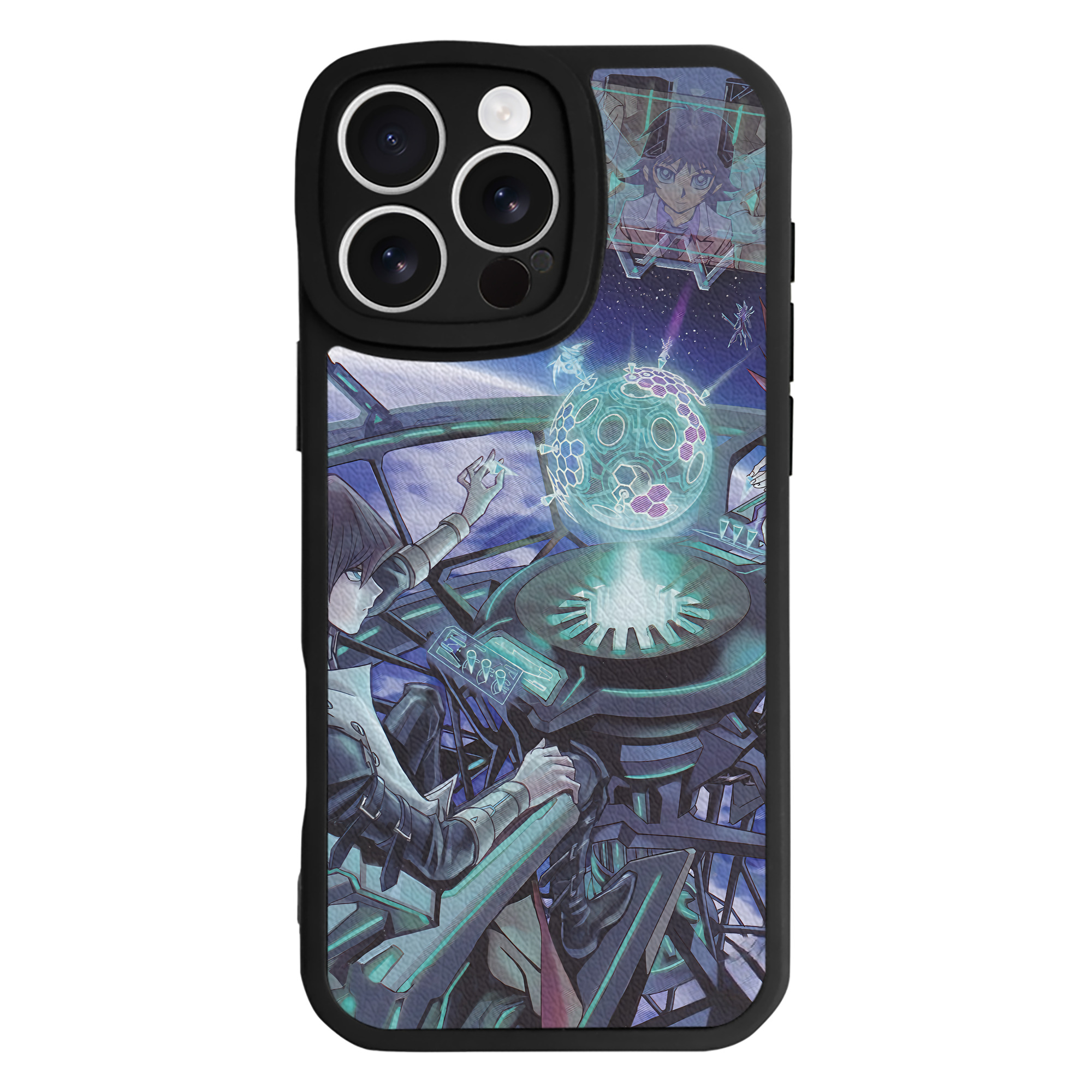（画像用） 遊☆戯☆王 Yu-Gi-Oh! 【iPhone 16シリーズ対応】シリコンスマホケース（レザー調） 材質：シリコン